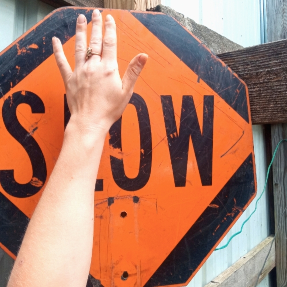 Stop & Slow Sign - Picture 3 of 3